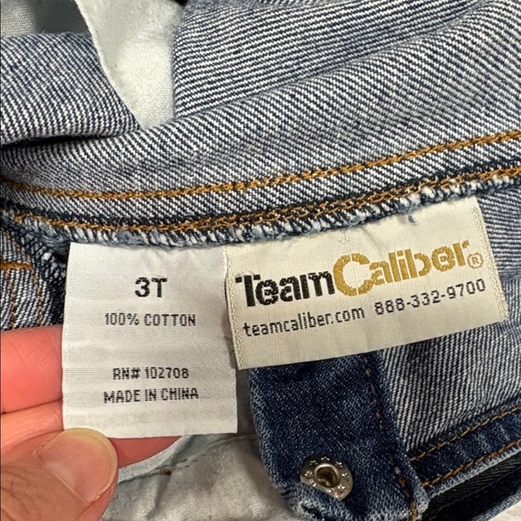 Team caliber mark martin race nascar denim blue Jean shortall overalls size 3t - Picture 7 of 7